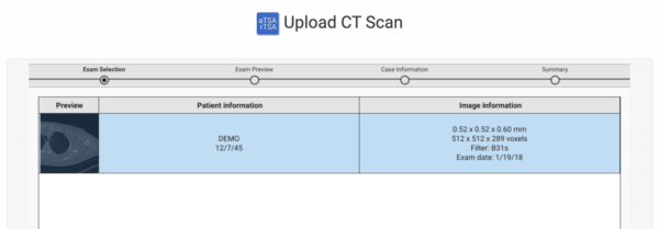 Exactech Active Intelligence AI One CT Scan upload complete